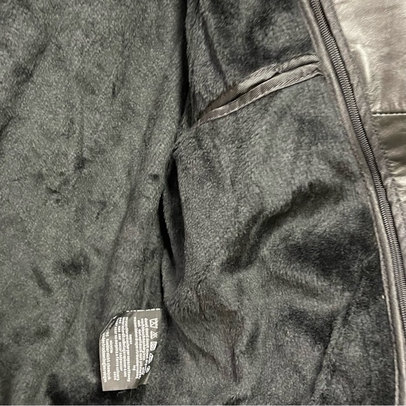Nexus Men’s Genuine Leather Black Jacket with removable faux fur Liner XL - Picture 6 of 9